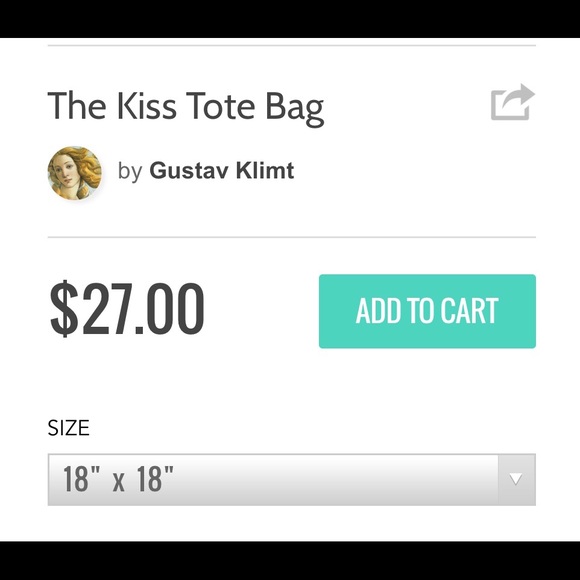 Master Piece Art Tote .... Gustav Klimt - Picture 2 of 4